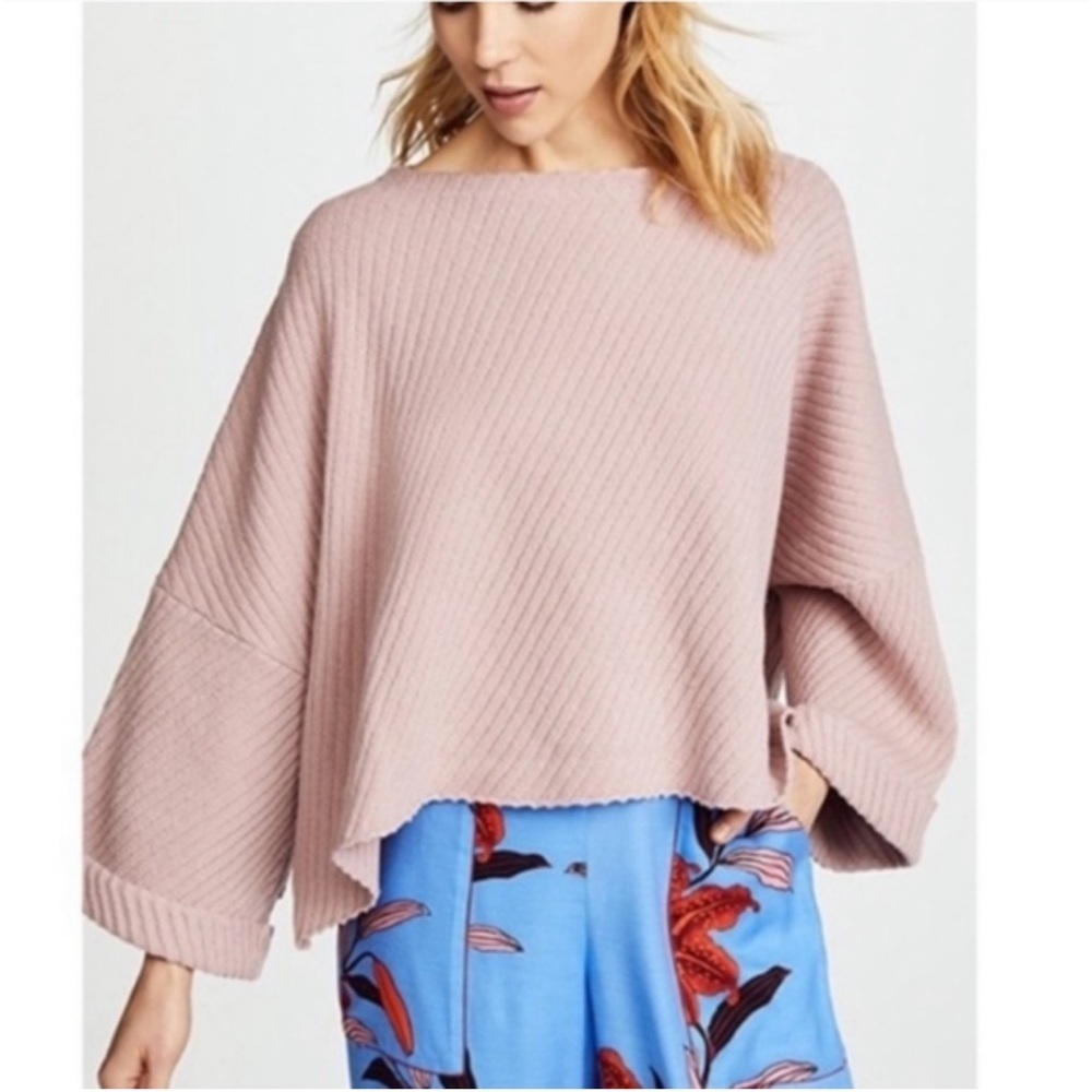 Free People I Can't Wait Ribbed Sweater • Pink